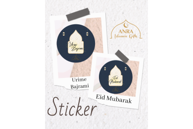 Tüte mit Schleife+Sticker/Eid Mubarak (je 5Stück)