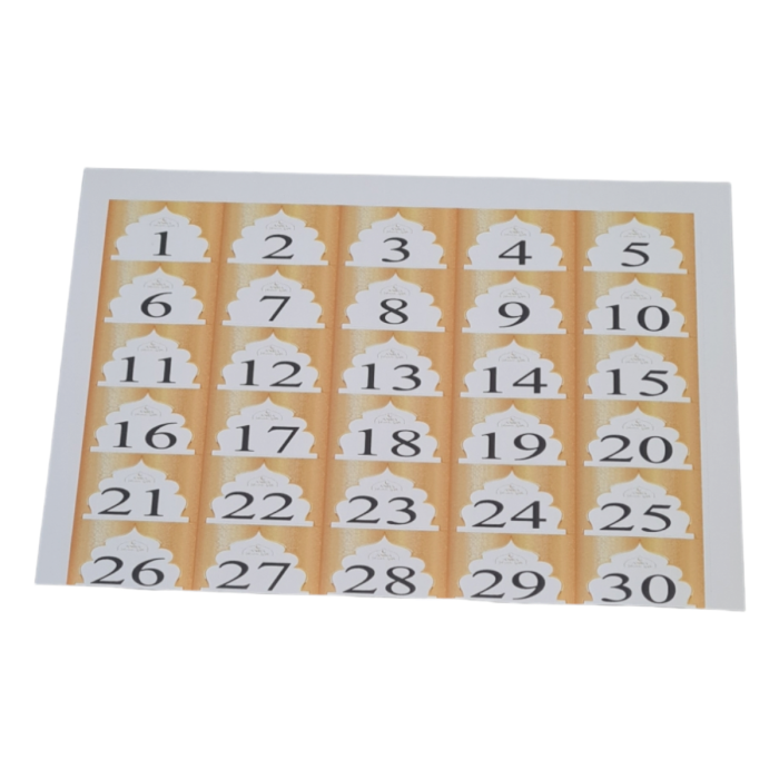 RAMAZAN Kalender Set mit 30 Geschenkboxen+Lichterkette