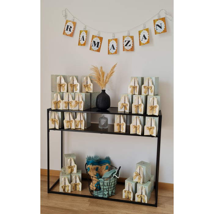 RAMAZAN Kalender Set mit 30 Geschenkboxen+Lichterkette