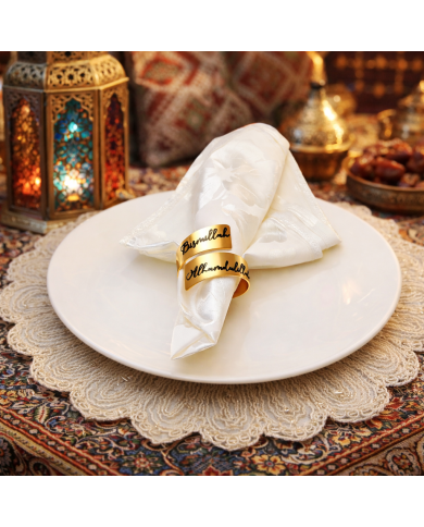 Serviettenring/Napkinring Bismillah Alhamdulillah 12 Stück