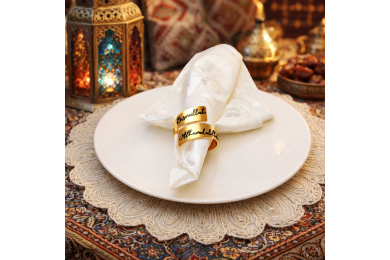 Serviettenring/Napkinring Bismillah Alhamdulillah 6 Stk.